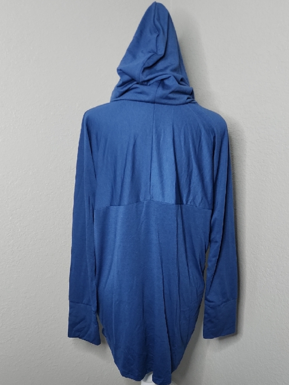 NWT Lularoe Amber Blue Hooded Tunic Pencil Design Love Large - Picture 5 of 7